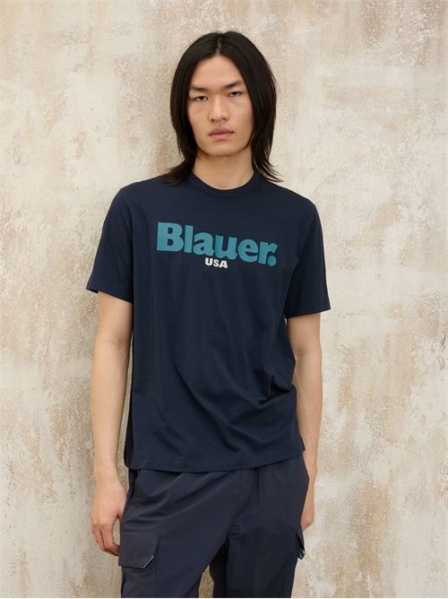 t-shirt man blue BLAUER | 25SBLUH02192004547/888